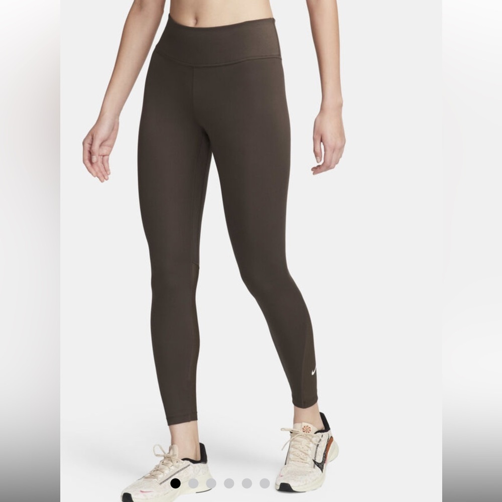 Nike ONE 🔥 Brown Dri-FIT Leggings High waisted w/ FREE Tank Top - Picture 2 of 12